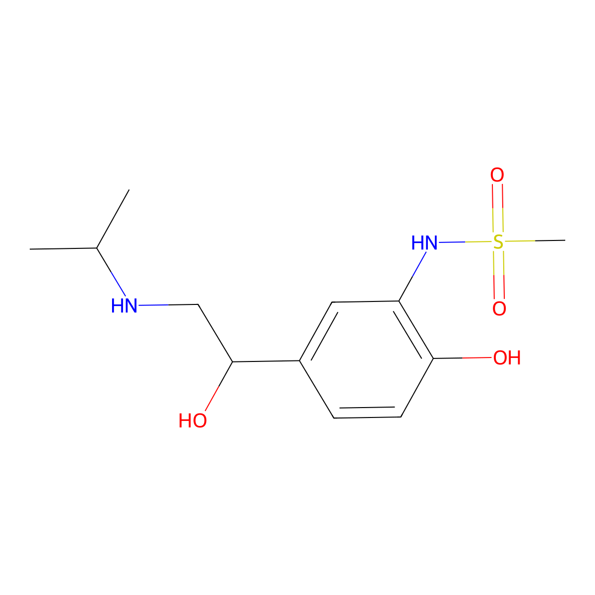 Soterenol molecular structure, CAS 13642-52-9