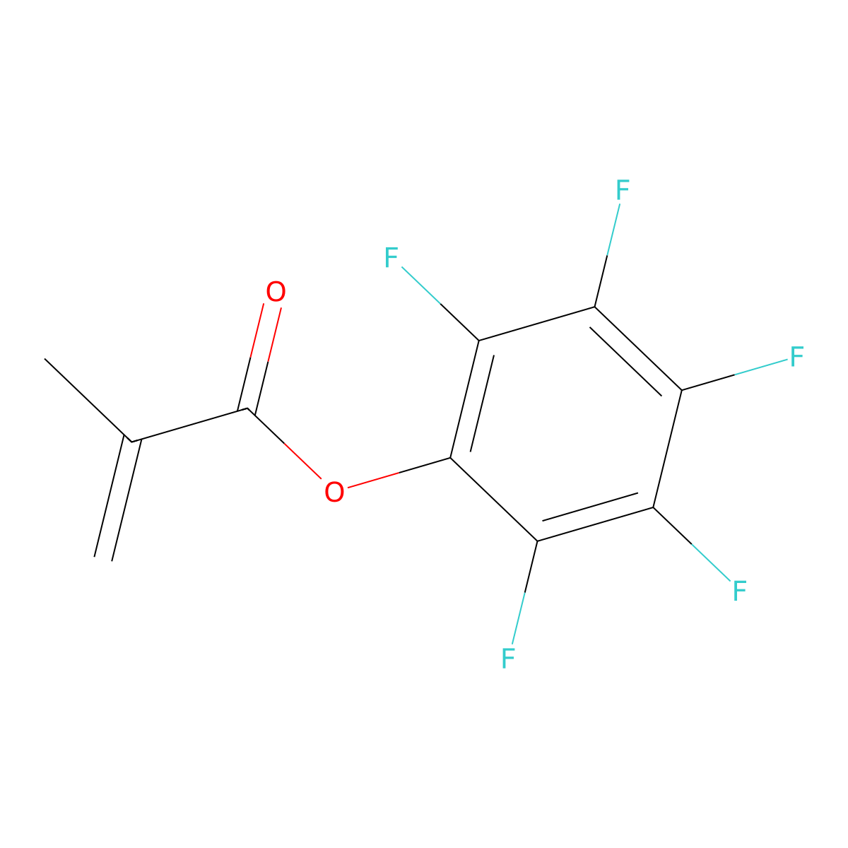 Pentafluorophenylmethacrylate molecular structure, CAS 13642-97-2