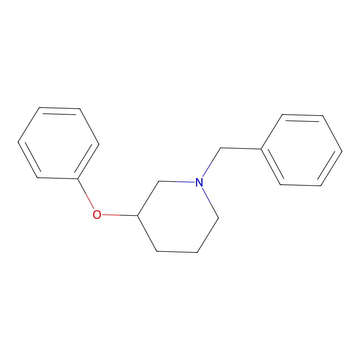 1-Benzyl-3-phenoxypiperidine molecular structure, CAS 136421-63-1