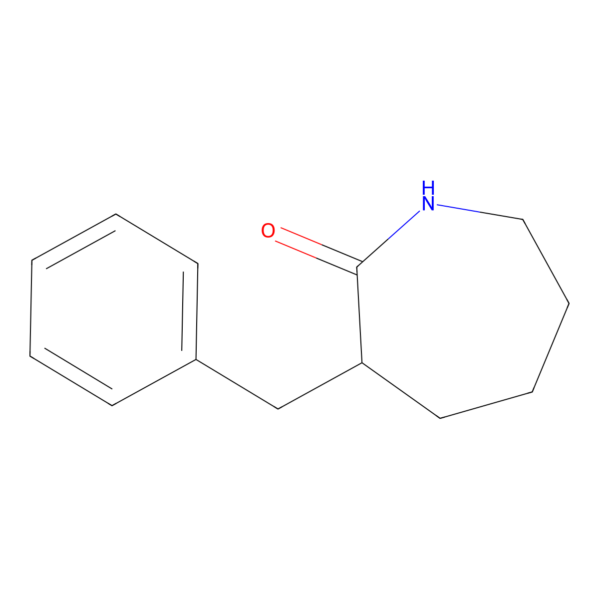 3-Phenylmethylhexahydroazepin-2-one molecular structure, CAS 136423-41-1