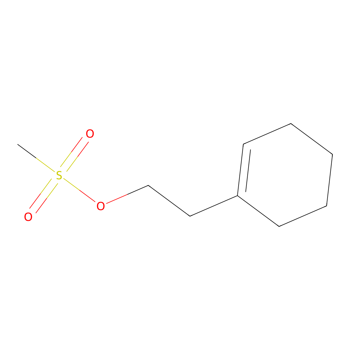 2-(1-Cyclohexenyl)ethyl methanesulfonate molecular structure, CAS 136425-21-3