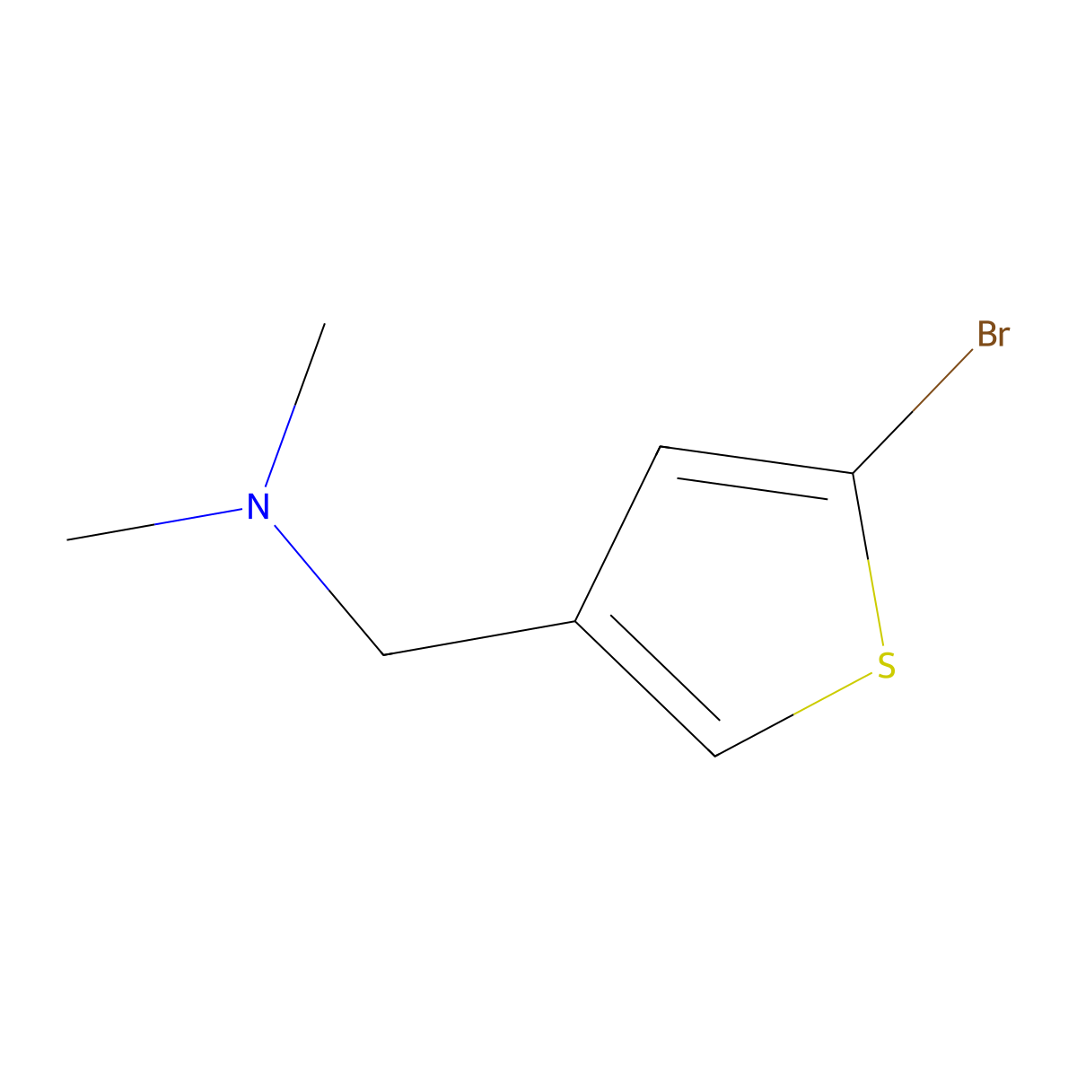1-(5-bromothiophen-3-yl)-N,N-dimethylmethanamine molecular structure, CAS 1364268-16-5