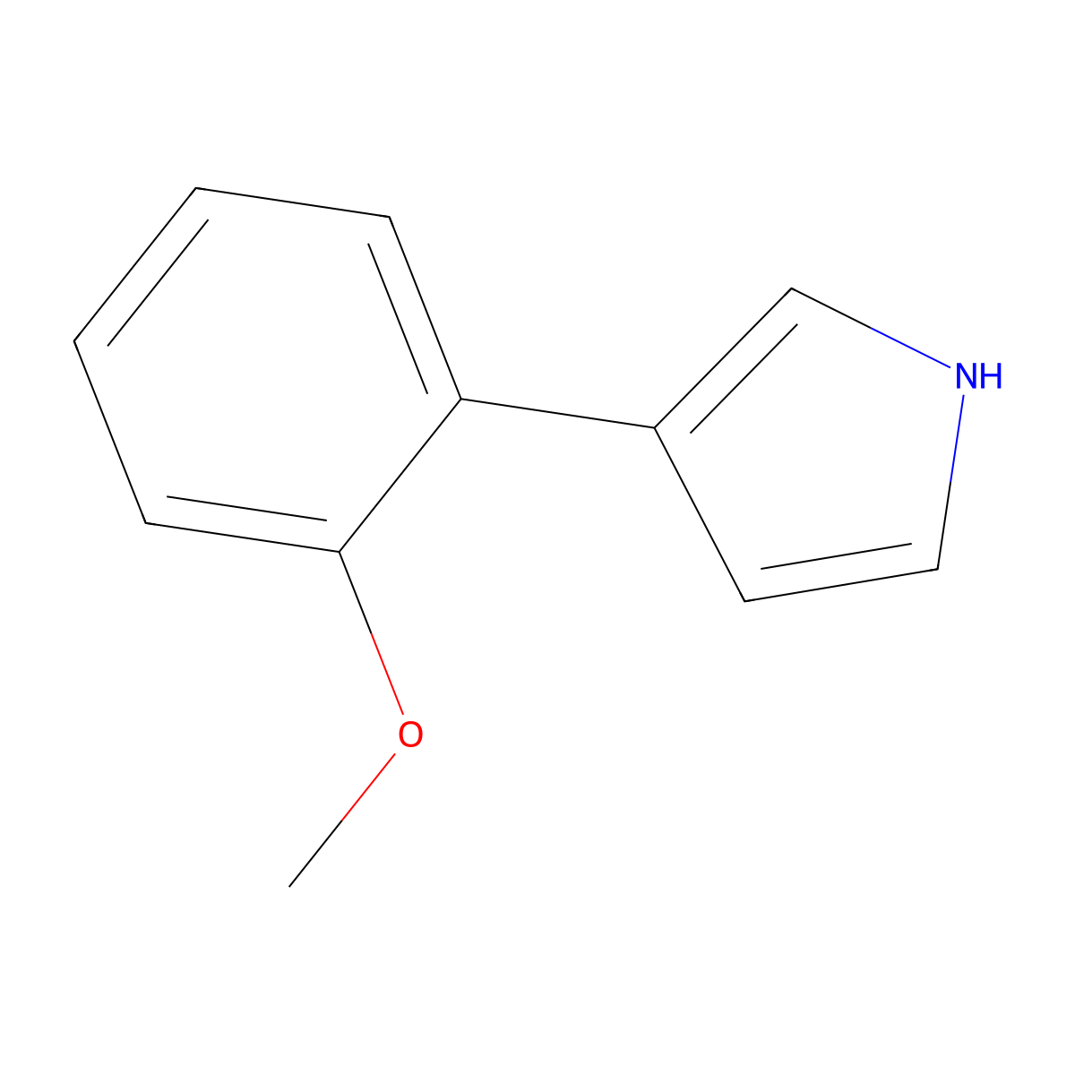 3-(2-Methoxyphenyl)-1H-pyrrole molecular structure, CAS 1364322-52-0
