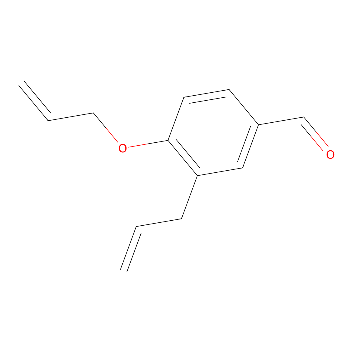 3-Allyl-4-(allyloxy)benzaldehyde molecular structure, CAS 136433-45-9