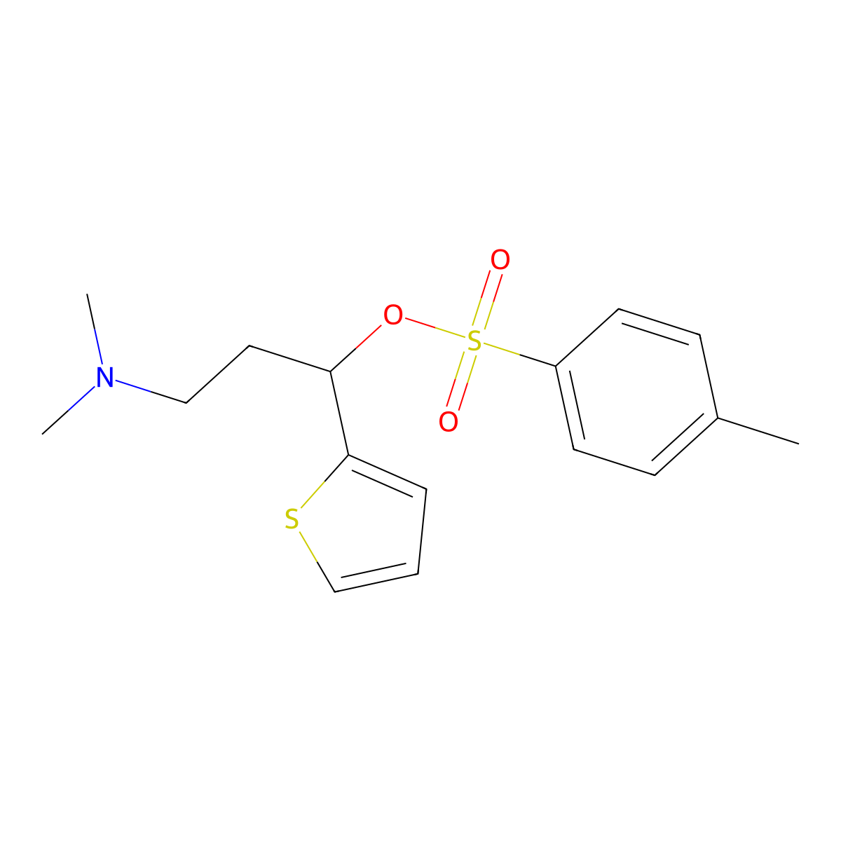 3-(Dimethylamino)-1-(thiophen-2-yl)propyl 4-methylbenzene-1-sulfonate molecular structure, CAS 136436-86-7