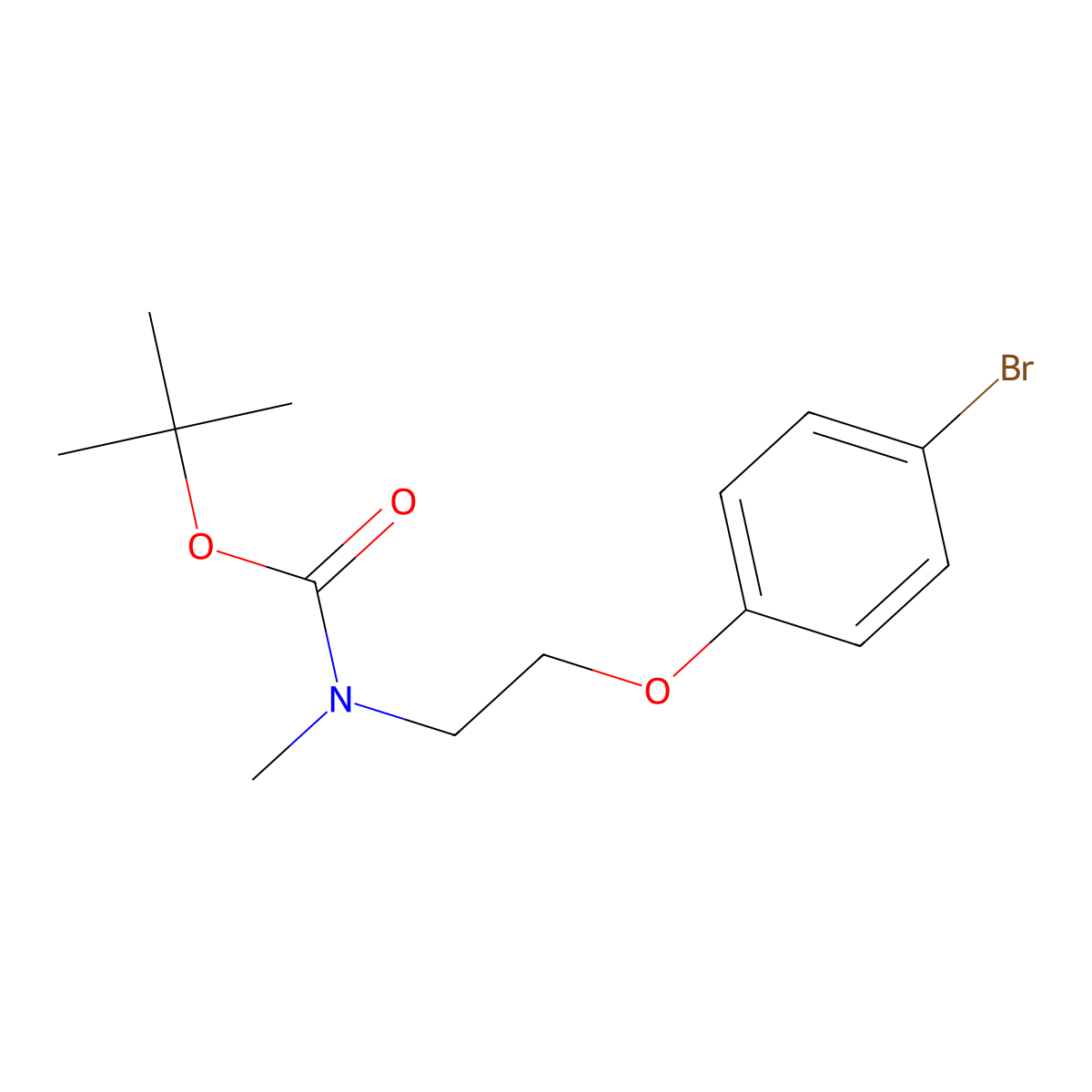 tert-butyl N-[2-(4-bromophenoxy)ethyl]-N-methylcarbamate molecular structure, CAS 1364423-55-1
