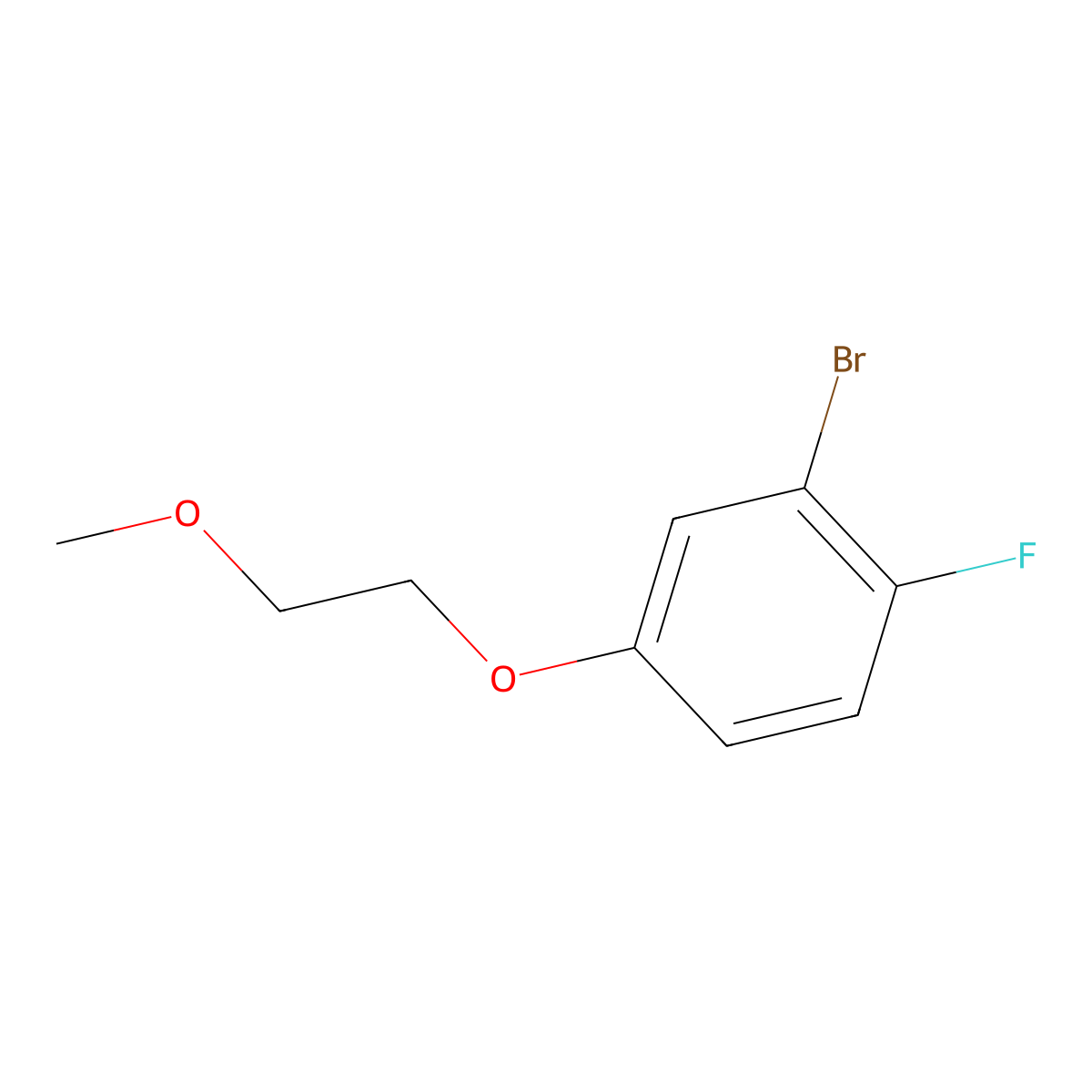 2-Bromo-1-fluoro-4-(2-methoxyethoxy)benzene molecular structure, CAS 1364440-89-0