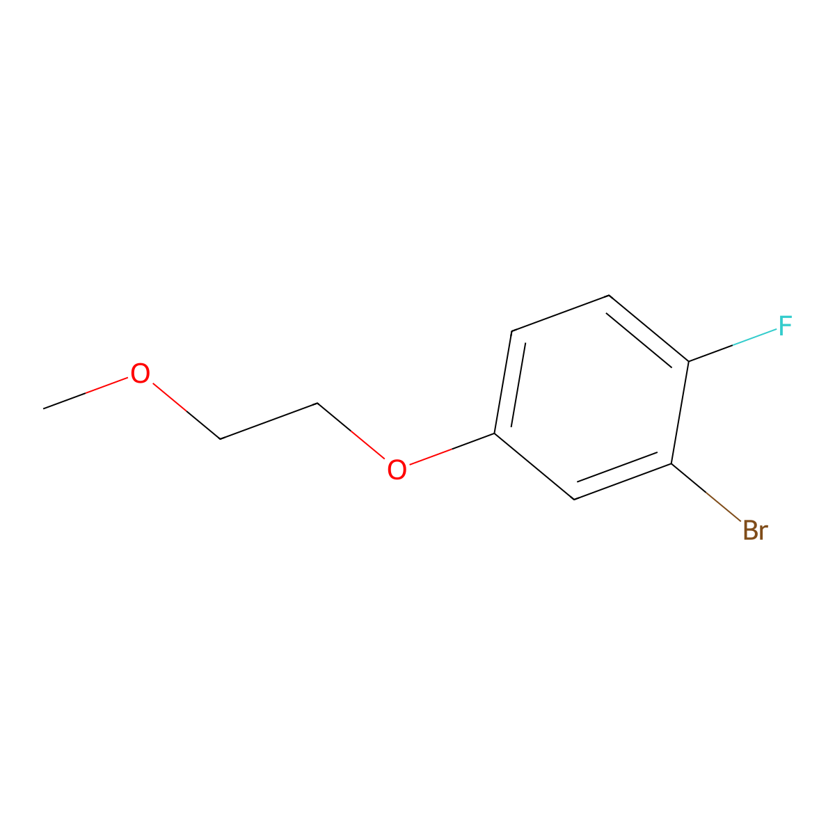 2-Bromo-1-fluoro-4-(2-methoxyethoxy)benzene molecular structure, CAS 1364440-89-0