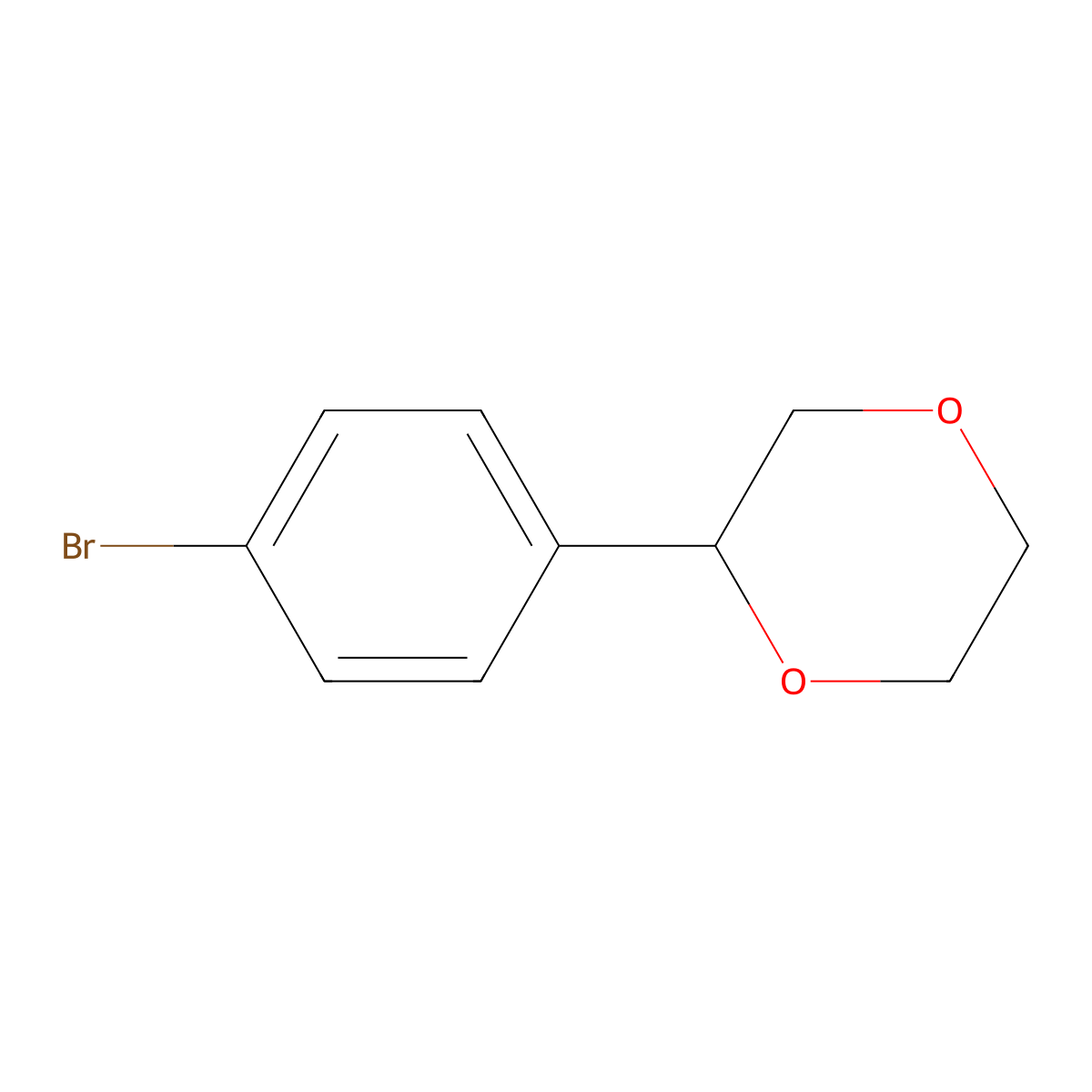 2-(4-Bromophenyl)-1,4-dioxane molecular structure, CAS 1364462-27-0