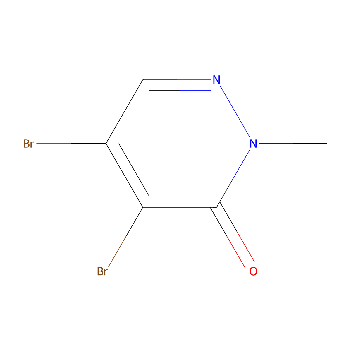 3(2H)-Pyridazinone, 4,5-dibromo-2-methyl- molecular structure, CAS 13645-74-4
