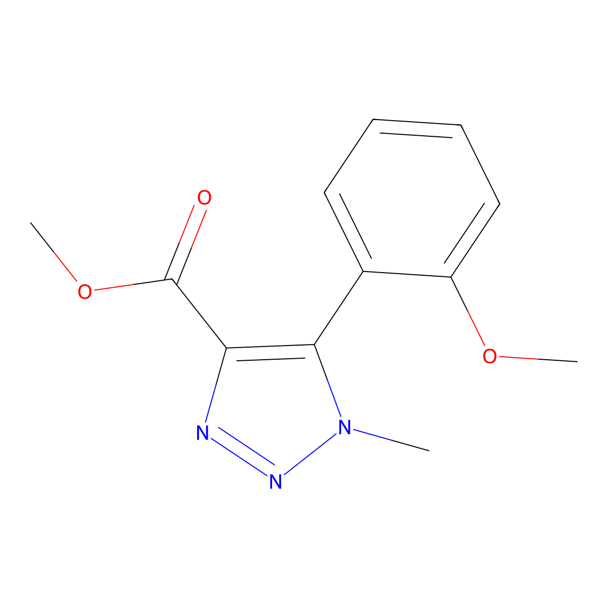 methyl 5-(2-methoxyphenyl)-1-methyl-1H-1,2,3-triazole-4-carboxylate molecular structure, CAS 1364523-70-5