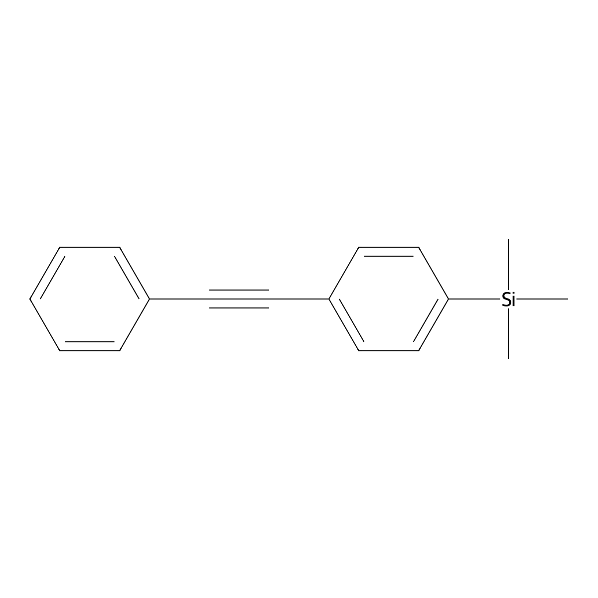 4-(Trimethylsilyl)diphenylacetylene molecular structure, CAS 136459-72-8