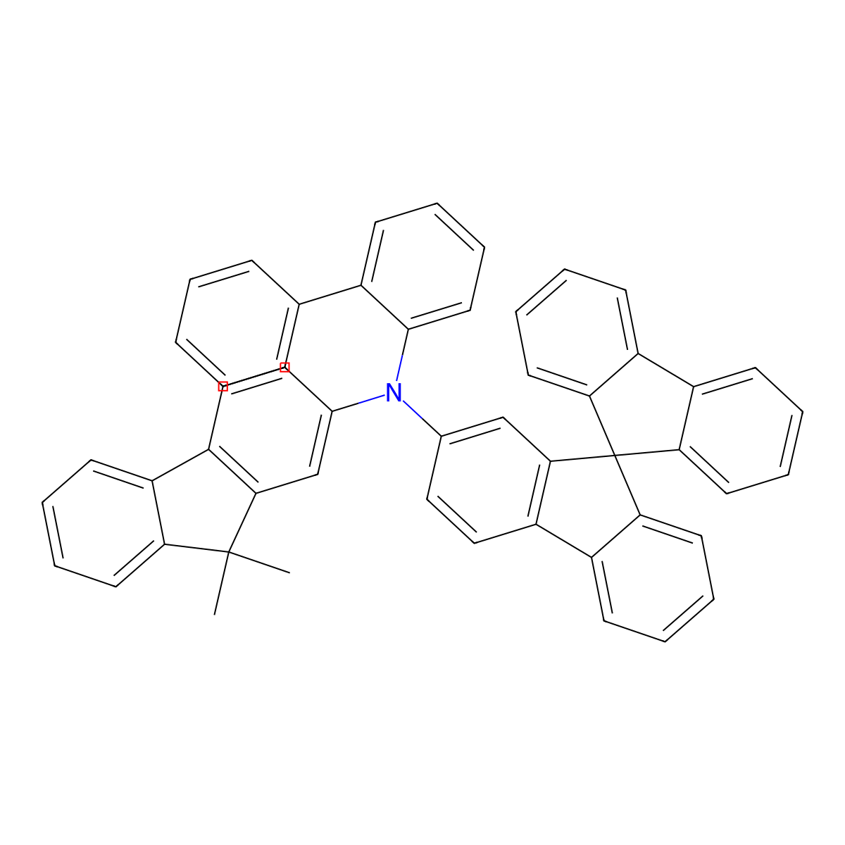 N-(1,1'-Biphenyl)-2-yl-N-(9,9-dimethyl-9H-fluoren-2-yl)-9,9'-spirobi(9H-fluoren)-2-amine molecular structure, CAS 1364603-07-5
