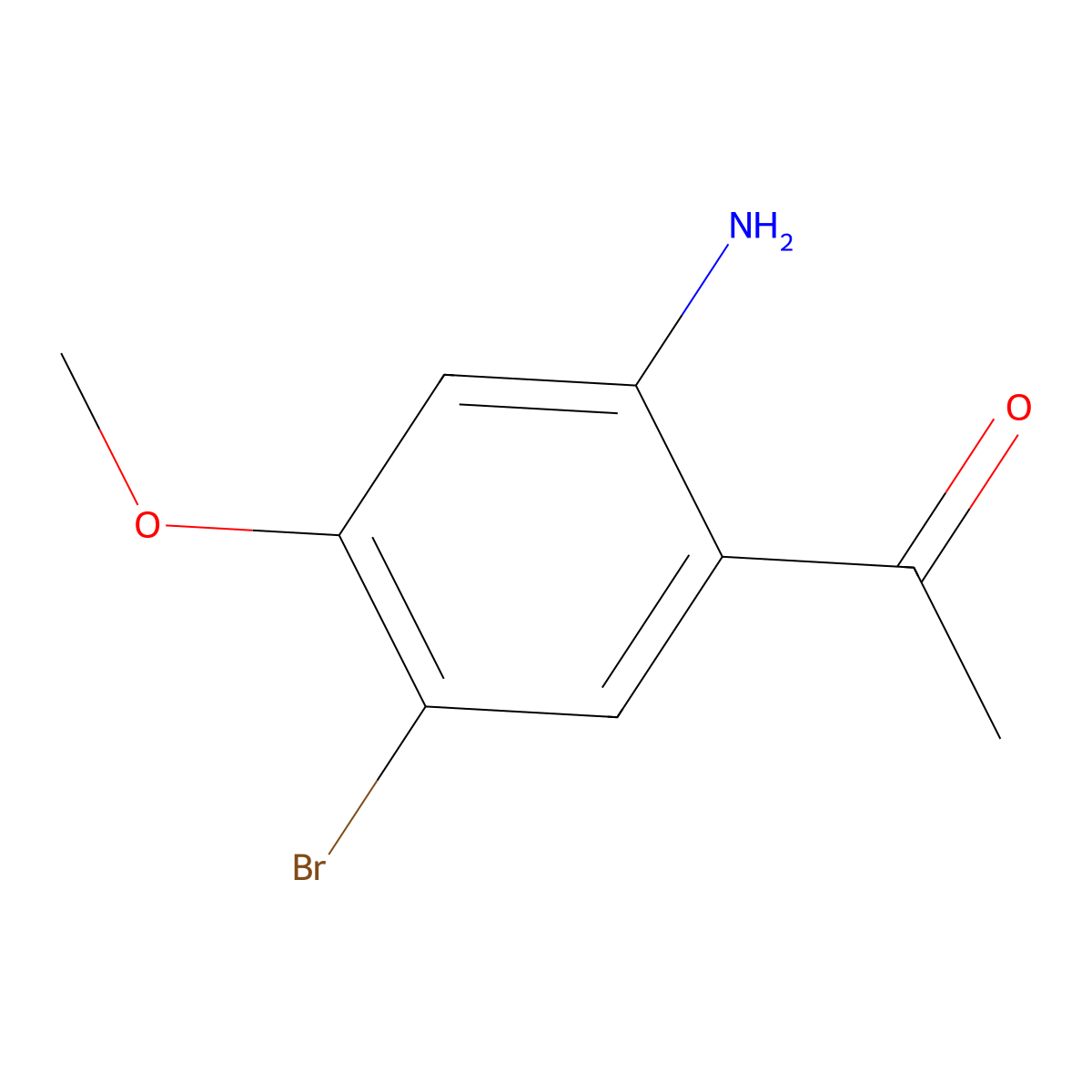 1-(2-Amino-5-bromo-4-methoxyphenyl)ethan-1-one molecular structure, CAS 1364630-89-6