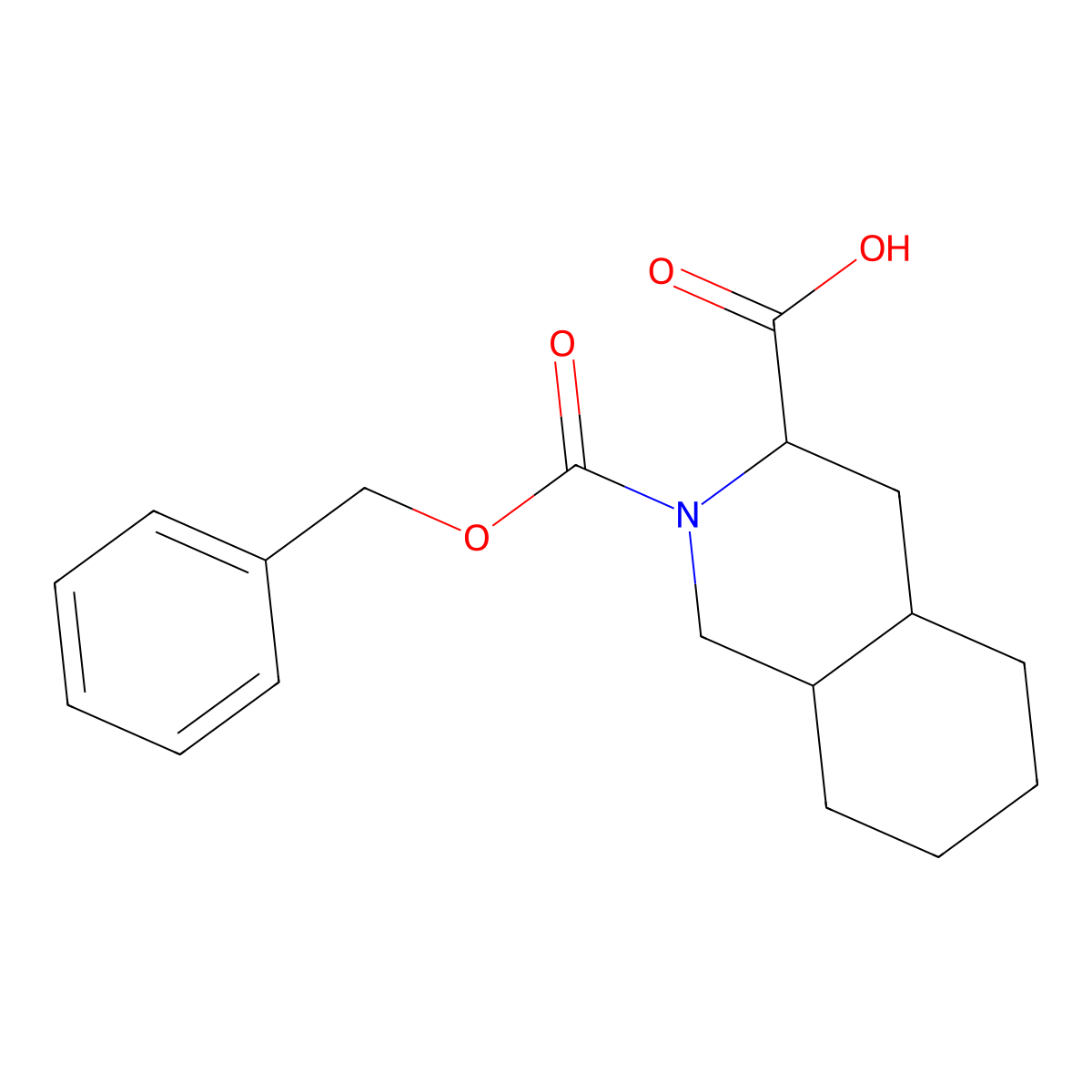 (3S,4aS,8aS)-2-Carbobenzyloxy-decahydro-3-isoquinolinecarboxylic Acid molecular structure, CAS 136465-85-5