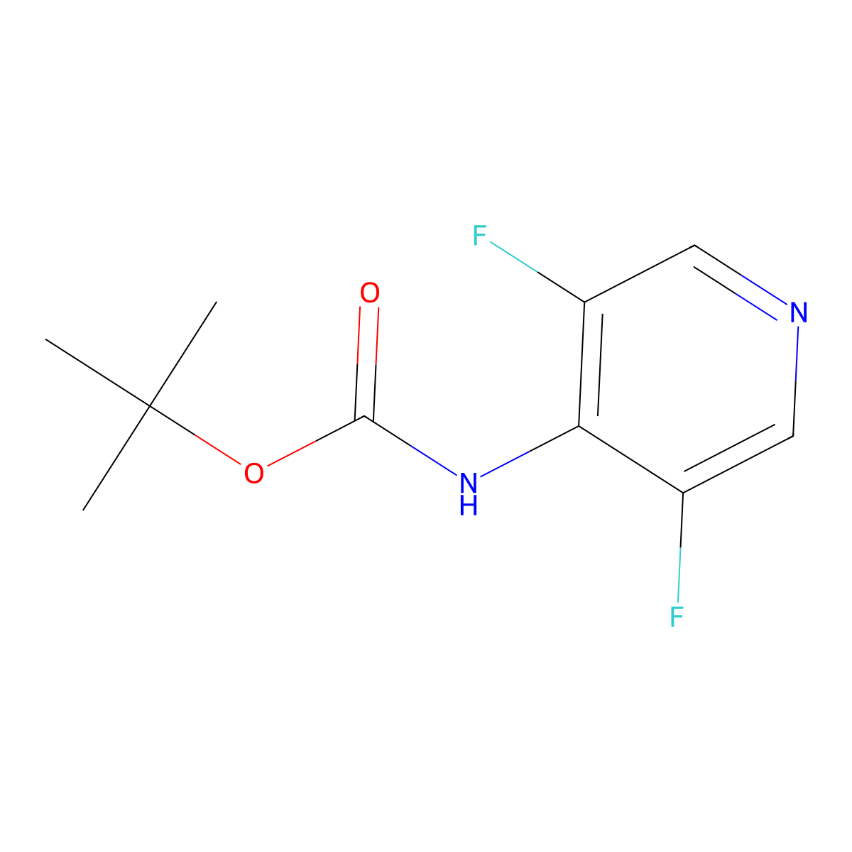 tert-Butyl (3,5-difluoropyridin-4-yl)carbamate molecular structure, CAS 1364663-23-9