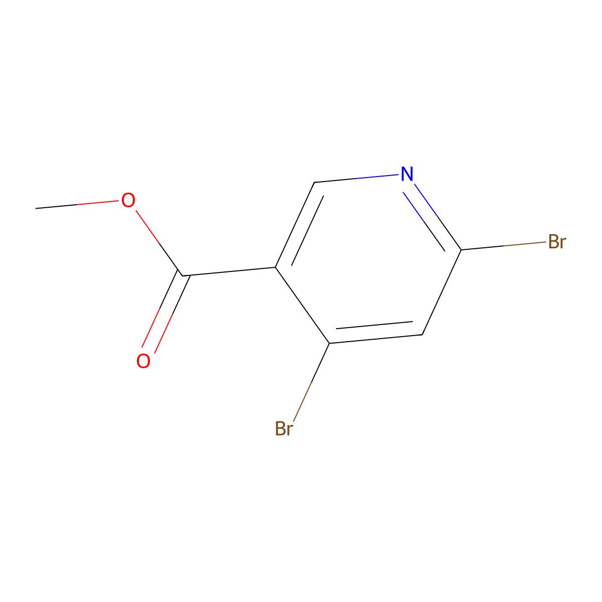 Methyl 4,6-dibromonicotinate molecular structure, CAS 1364663-27-3