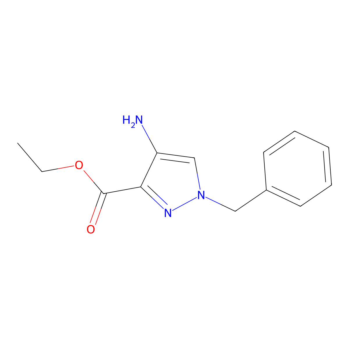 ethyl 4-amino-1-benzyl-1H-pyrazole-3-carboxylate molecular structure, CAS 1364667-84-4