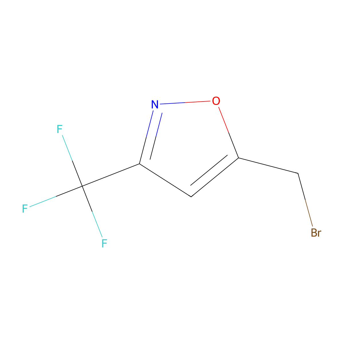 5-(Bromomethyl)-3-(trifluoromethyl)isoxazole molecular structure, CAS 1364677-98-4