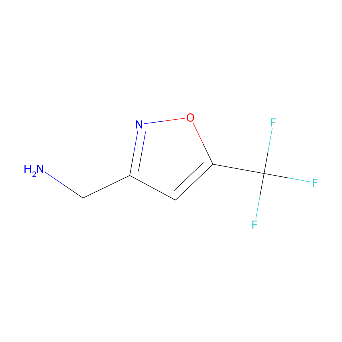 [5-(Trifluoromethyl)-1,2-oxazol-3-yl]methanamine molecular structure, CAS 1364678-08-9