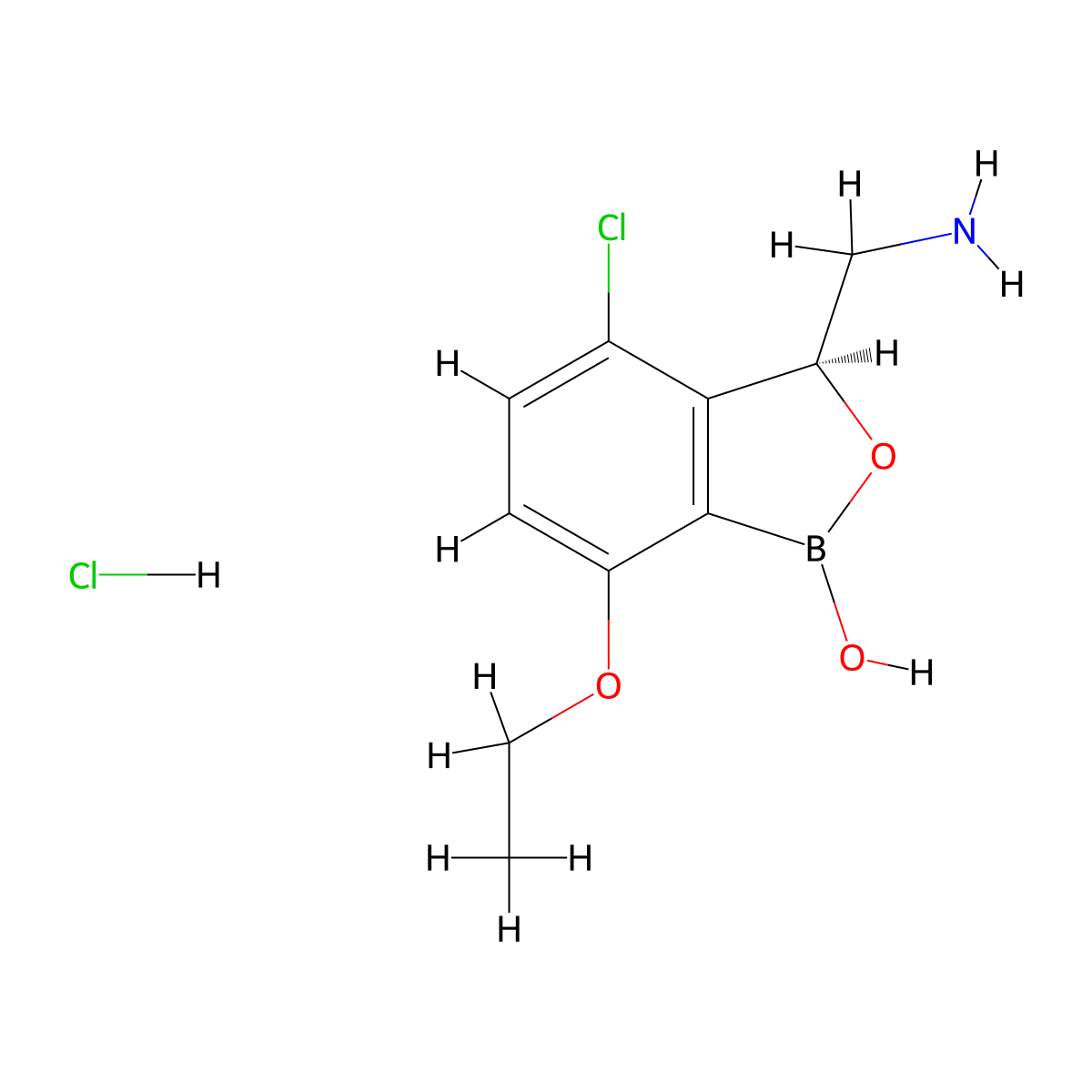 LeuRS-IN-1 hydrochloride molecular structure, CAS 1364683-67-9