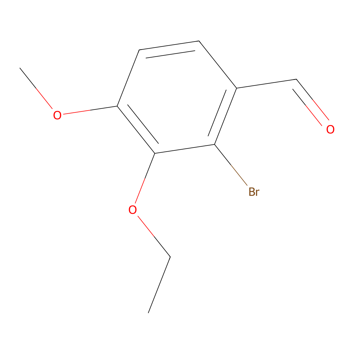 2-Bromo-3-ethoxy-4-methoxy-benzaldehyde molecular structure, CAS 1364687-69-3