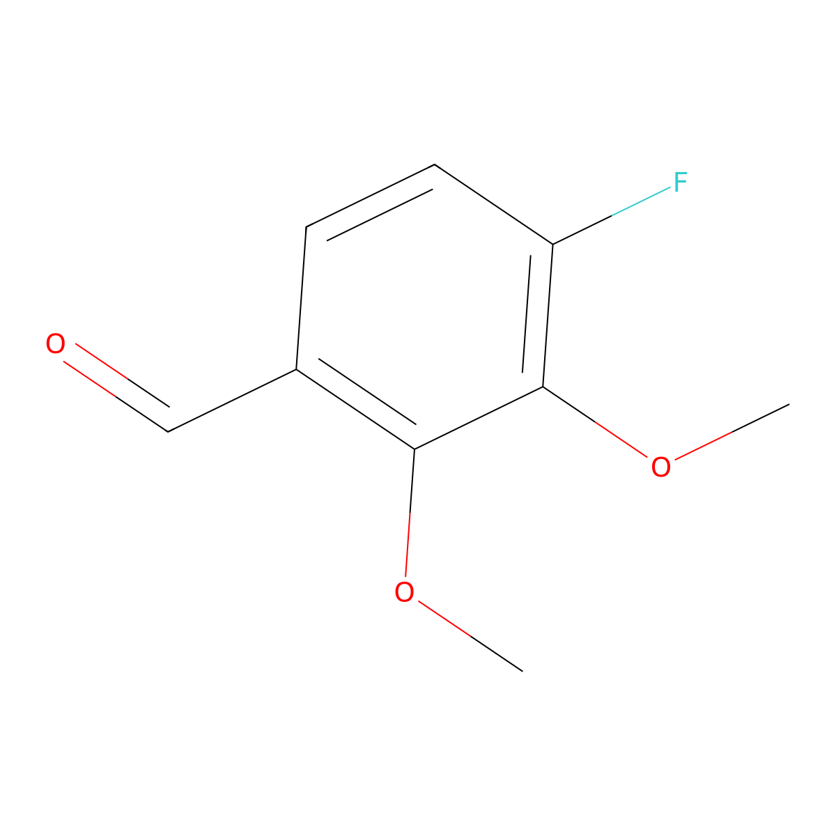 4-Fluoro-2,3-dimethoxybenzaldehyde molecular structure, CAS 1364687-90-0
