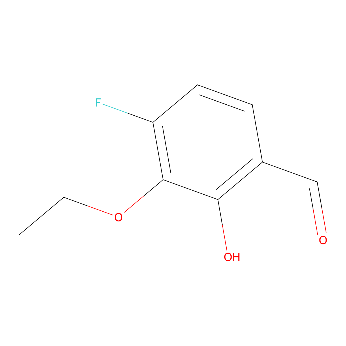 3-Ethoxy-4-fluoro-2-hydroxybenzaldehyde molecular structure, CAS 1364687-97-7