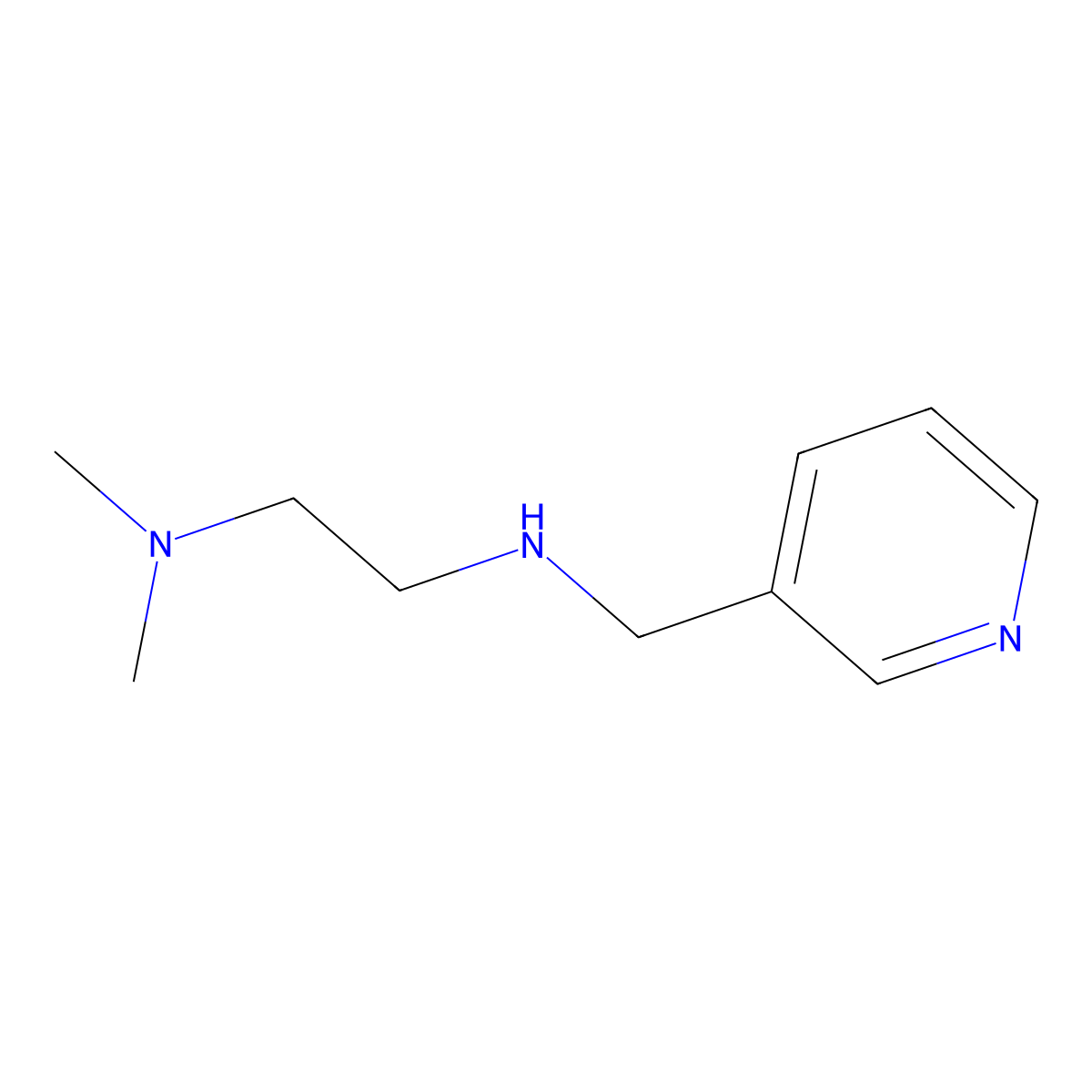 N,N-Dimethyl-N'-pyridin-3-ylmethyl-ethane-1,2-diamine molecular structure, CAS 136469-77-7