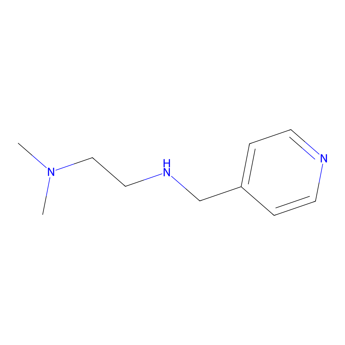 N,N-Dimethyl-N'-pyridin-4-ylmethyl-ethane-1,2-diamine molecular structure, CAS 136469-84-6