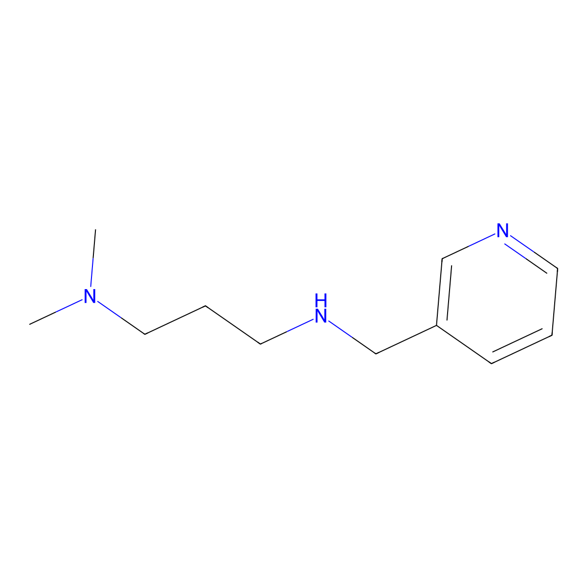 N1,N1-Dimethyl-N3-(pyridin-3-ylmethyl)propane-1,3-diamine molecular structure, CAS 136469-88-0