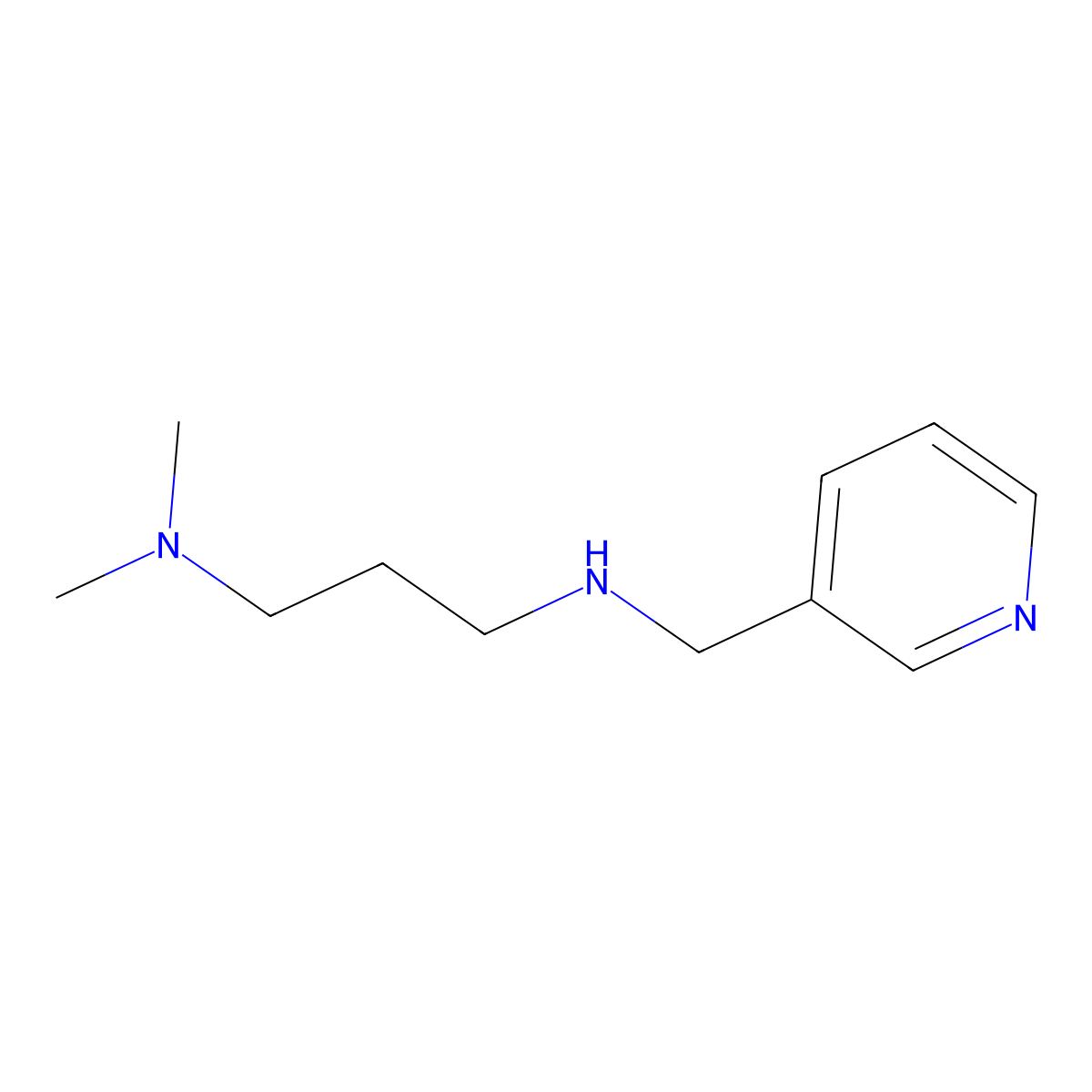 N1,N1-Dimethyl-N3-(pyridin-3-ylmethyl)propane-1,3-diamine molecular structure, CAS 136469-88-0