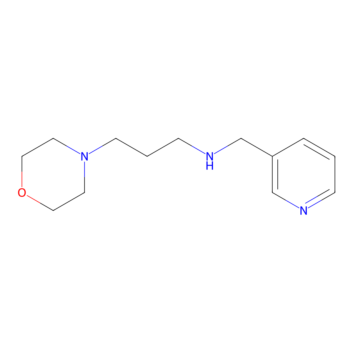 (3-Morpholin-4-yl-propyl)-pyridin-3-ylmethyl-amine molecular structure, CAS 136469-90-4