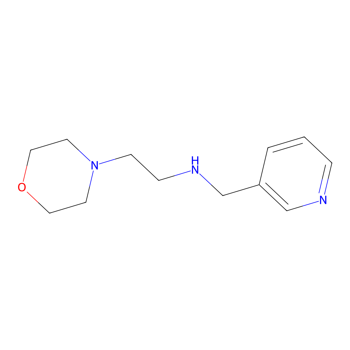 (2-Morpholin-4-yl-ethyl)-pyridin-3-ylmethyl-amine molecular structure, CAS 136469-98-2