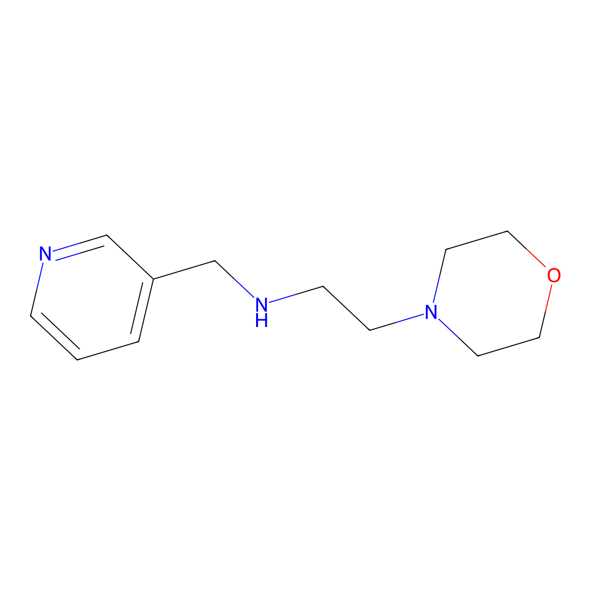 (2-Morpholin-4-yl-ethyl)-pyridin-3-ylmethyl-amine molecular structure, CAS 136469-98-2