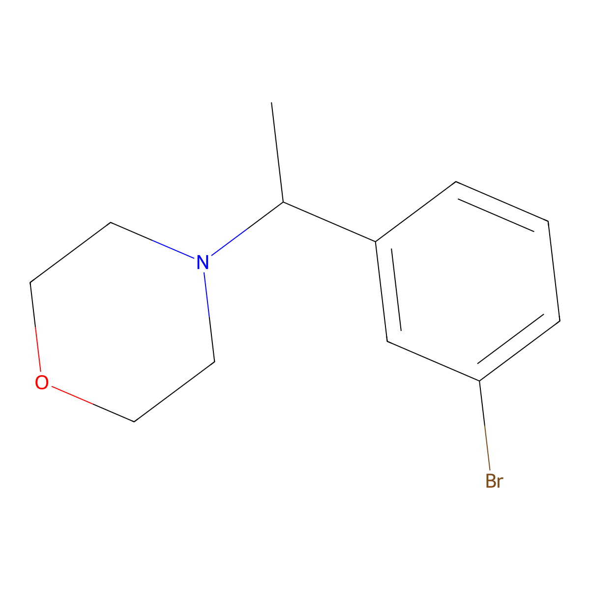 4-(1-(3-Bromophenyl)ethyl)morpholine molecular structure, CAS 1364699-31-9