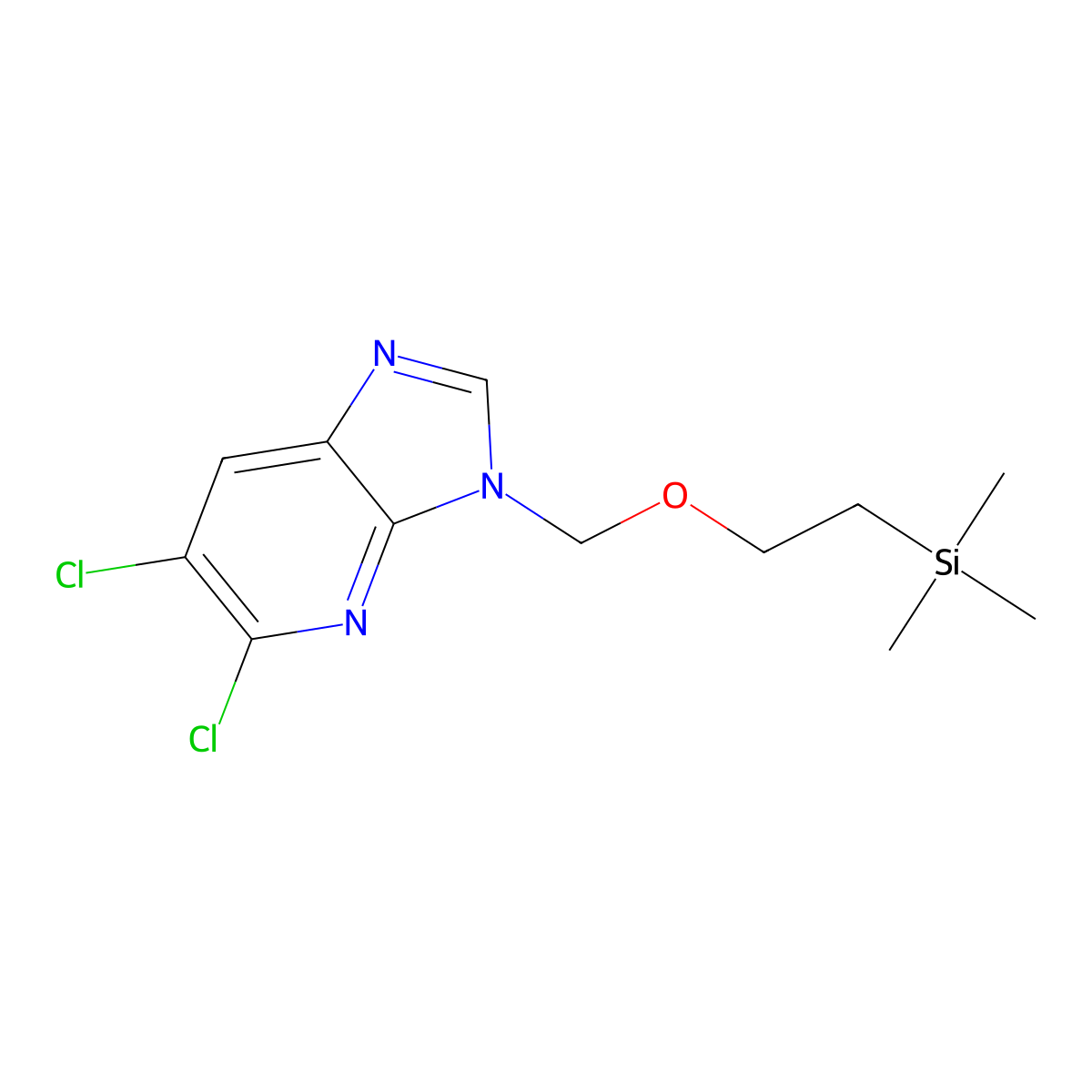5,6-Dichloro-3-((2-(trimethylsilyl)ethoxy)methyl)-3h-imidazo[4,5-b]pyridine molecular structure, CAS 1364716-74-4