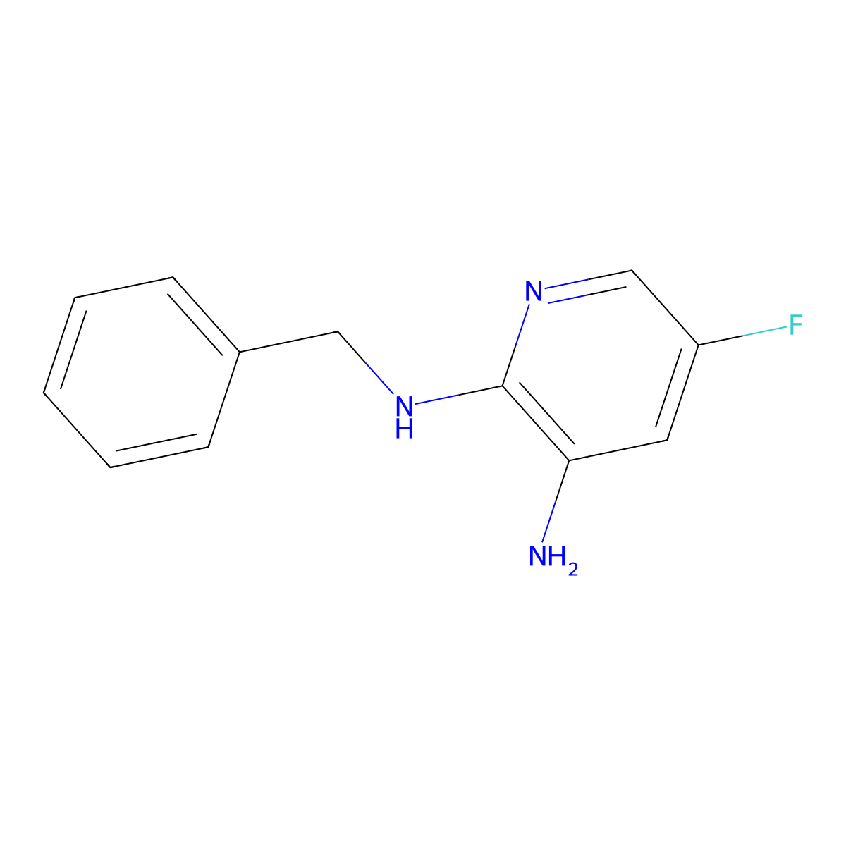 2-N-Benzyl-5-fluoropyridine-2,3-diamine molecular structure, CAS 1364719-61-8
