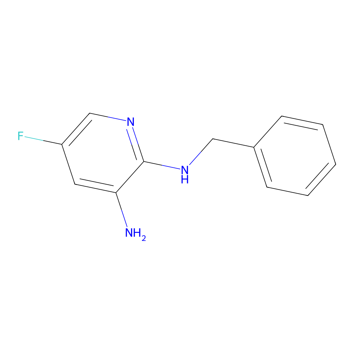 2-N-Benzyl-5-fluoropyridine-2,3-diamine molecular structure, CAS 1364719-61-8