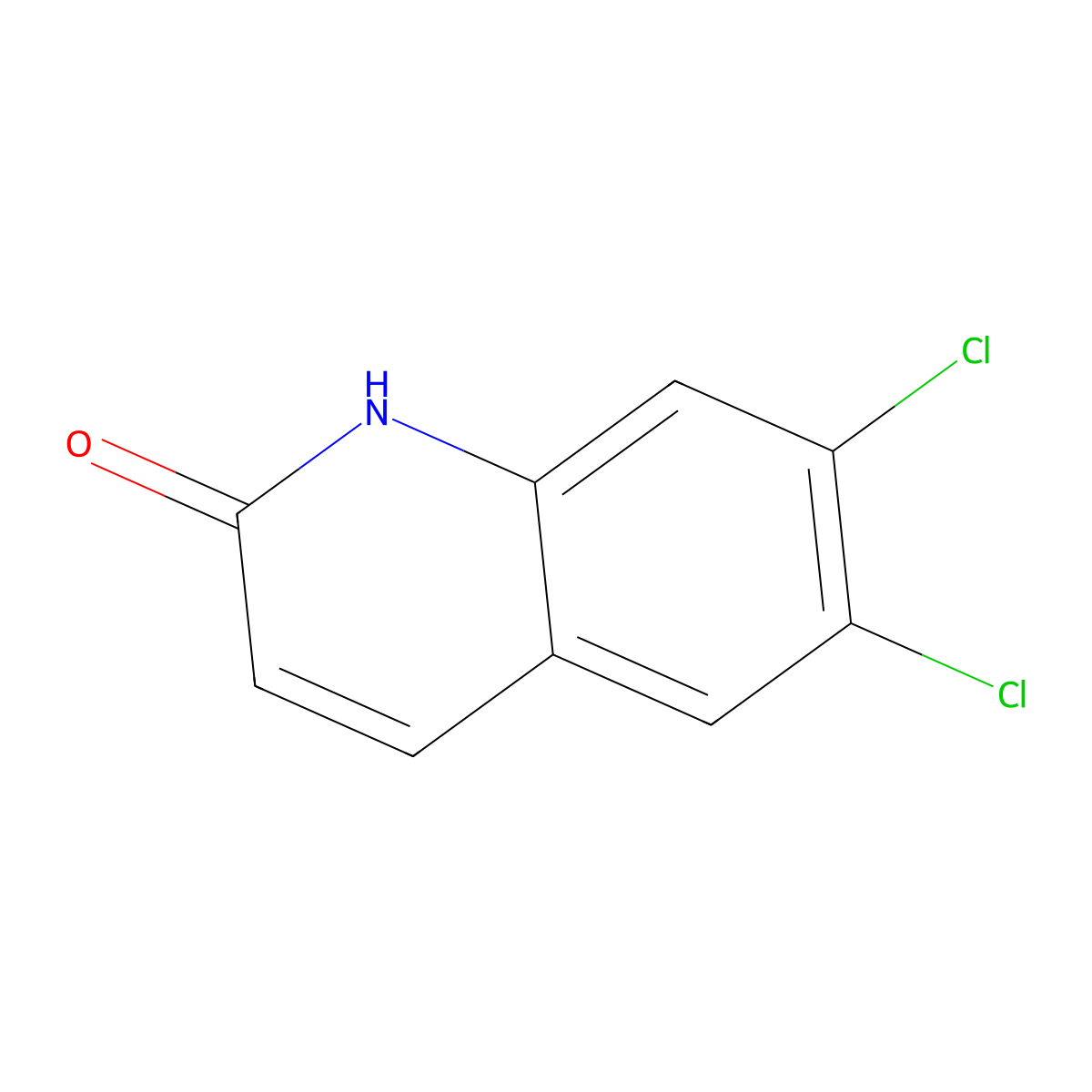6,7-Dichloroquinolin-2(1h)-one molecular structure, CAS 136472-34-9