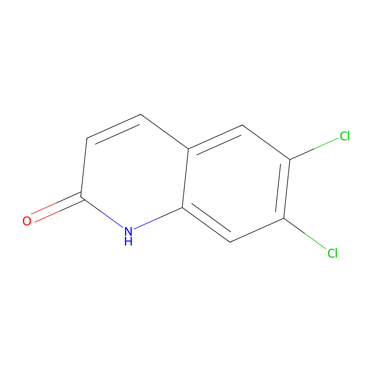 6,7-Dichloroquinolin-2(1h)-one molecular structure, CAS 136472-34-9
