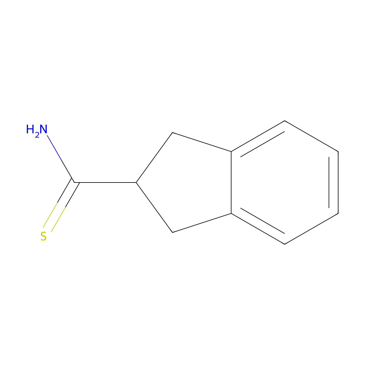 2,3-dihydro-1H-indene-2-carbothioamide molecular structure, CAS 1364745-23-2