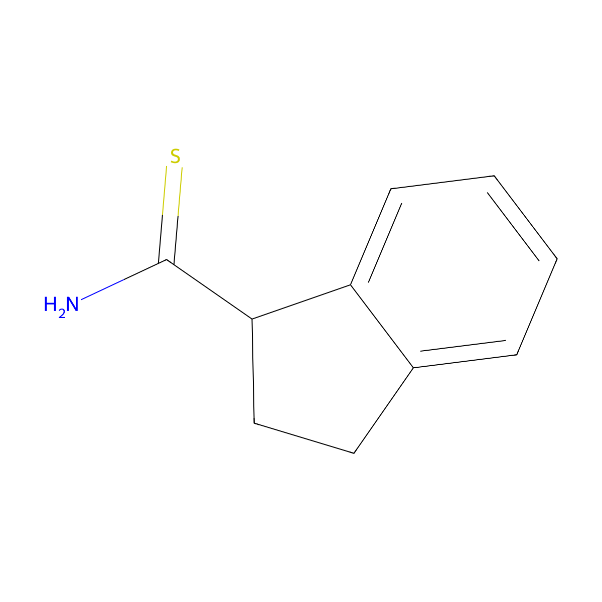 2,3-dihydro-1H-indene-1-carbothioamide molecular structure, CAS 1364745-31-2