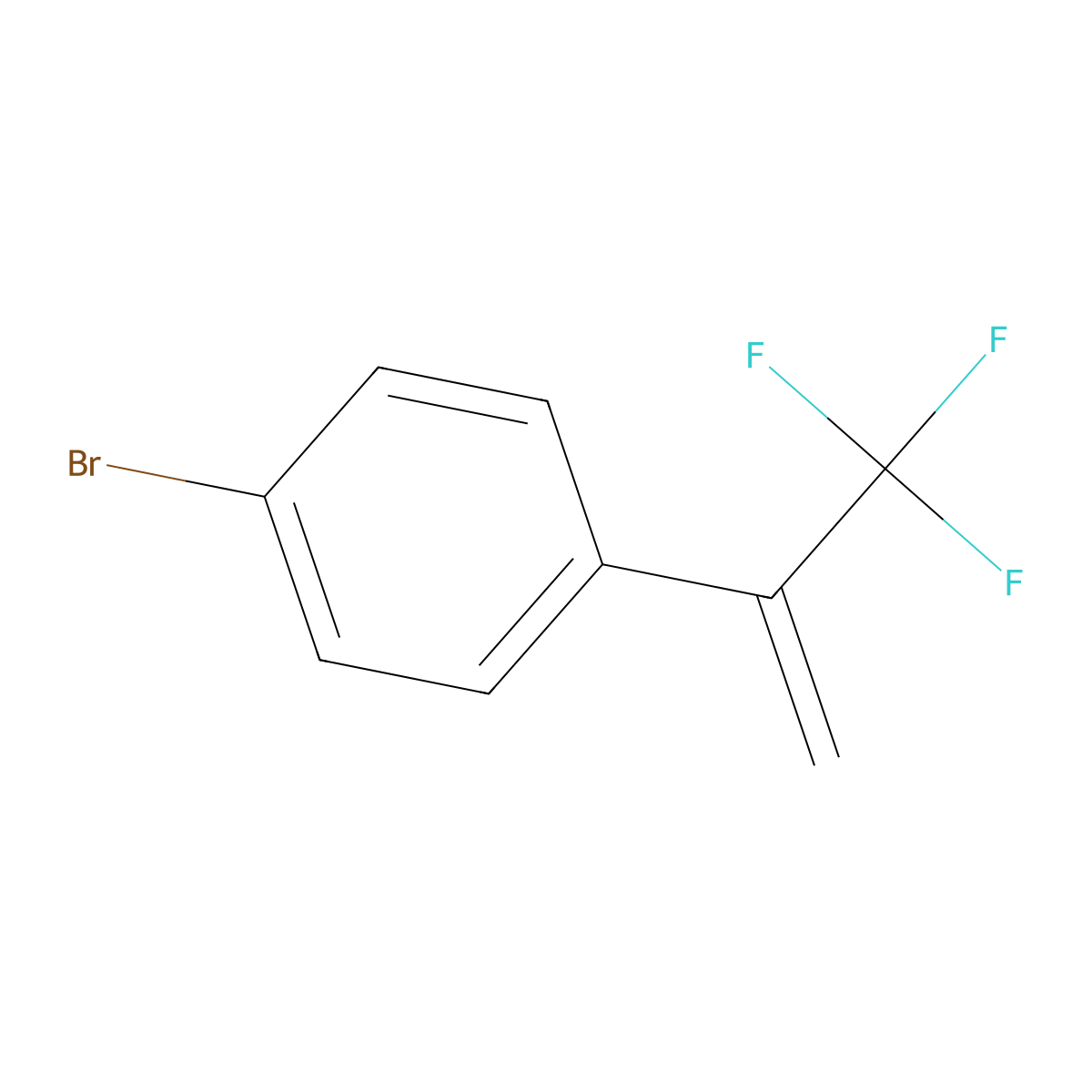 1-Bromo-4-(3,3,3-trifluoroprop-1-en-2-yl)benzene molecular structure, CAS 136476-20-5