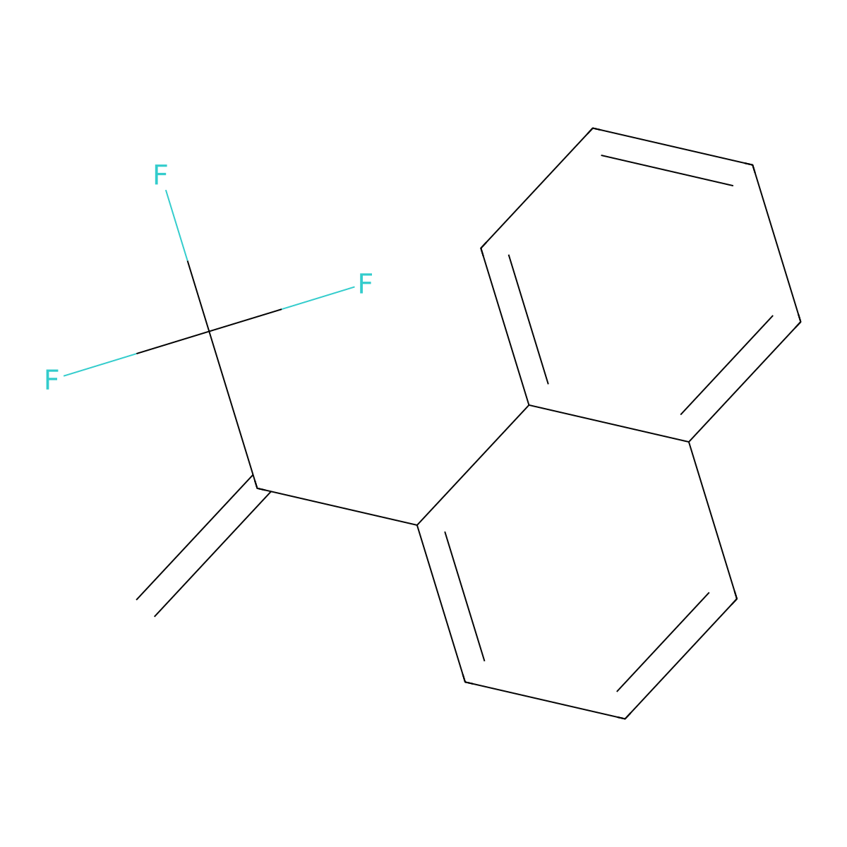 Naphthalene, 1-[1-(trifluoromethyl)ethenyl]- molecular structure, CAS 136476-28-3
