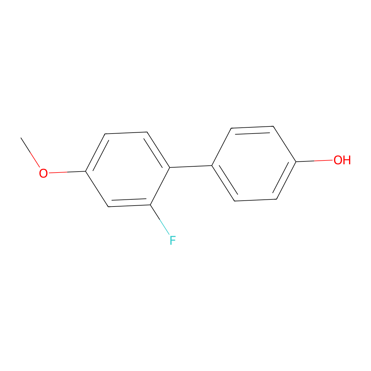 4-(2-Fluoro-4-methoxyphenyl)phenol molecular structure, CAS 136480-73-4