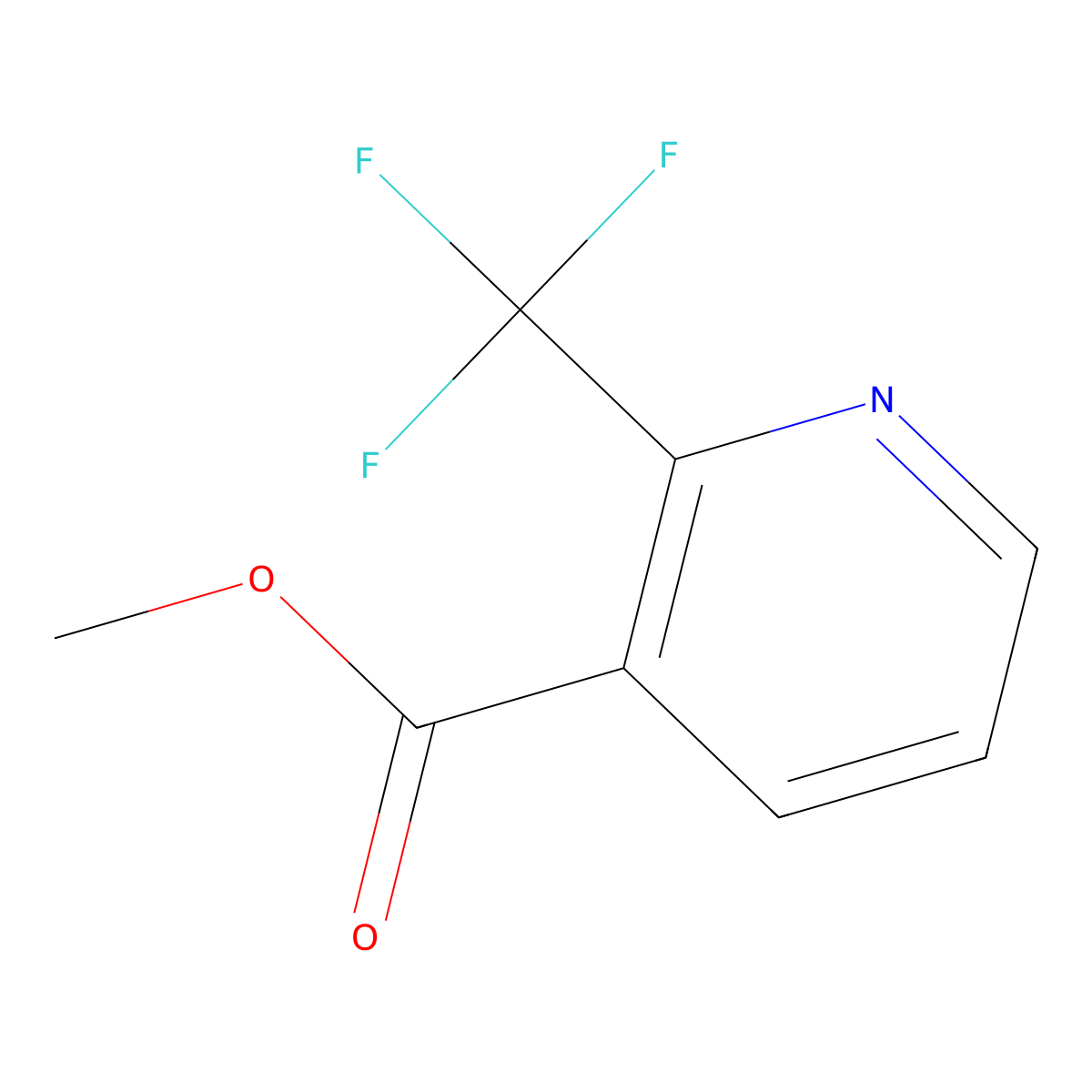 Methyl 2-(trifluoromethyl)nicotinate molecular structure, CAS 136483-17-5