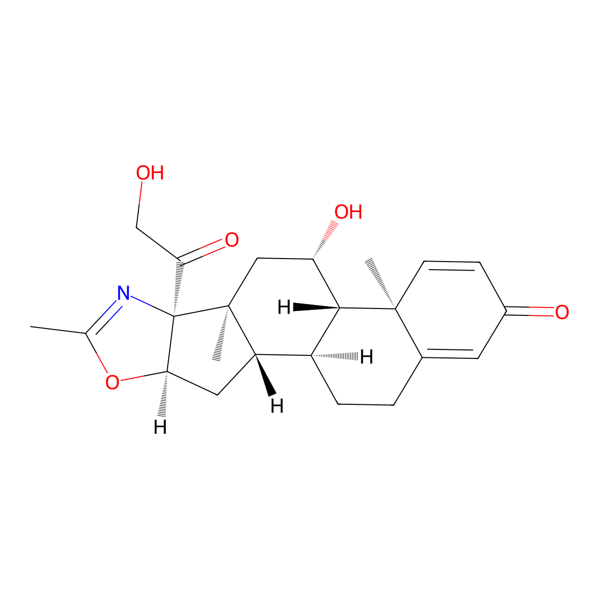 21-Desacetyldeflazacort molecular structure, CAS 13649-57-5