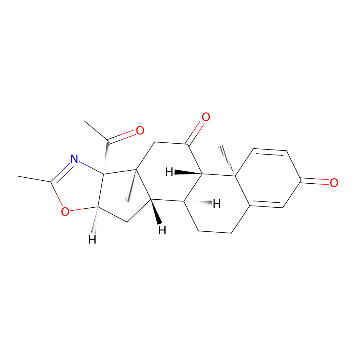 21-Deacetoxy 11-Oxodeflazacort molecular structure, CAS 13649-83-7