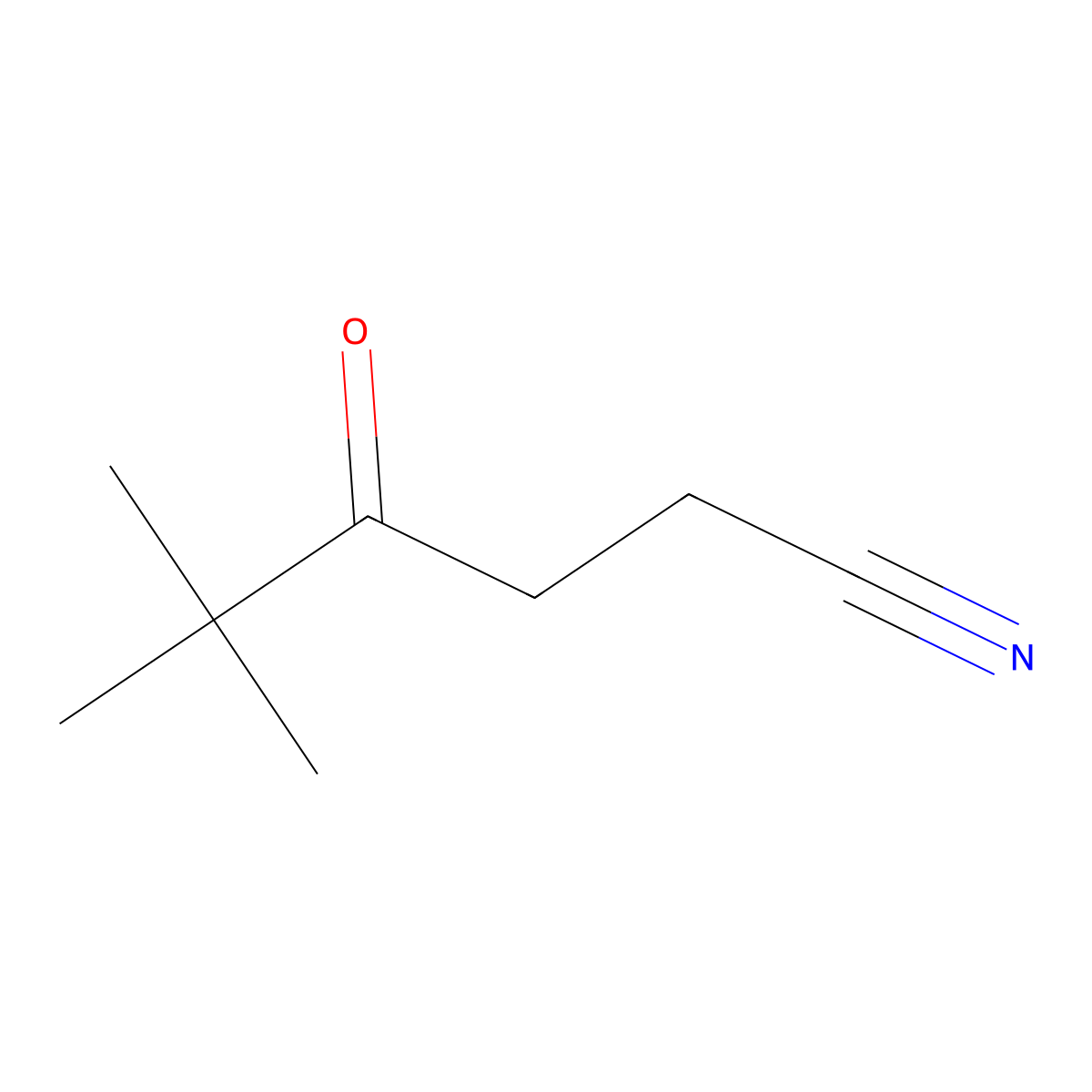 5,5-Dimethyl-4-oxohexanenitrile molecular structure, CAS 136490-46-5